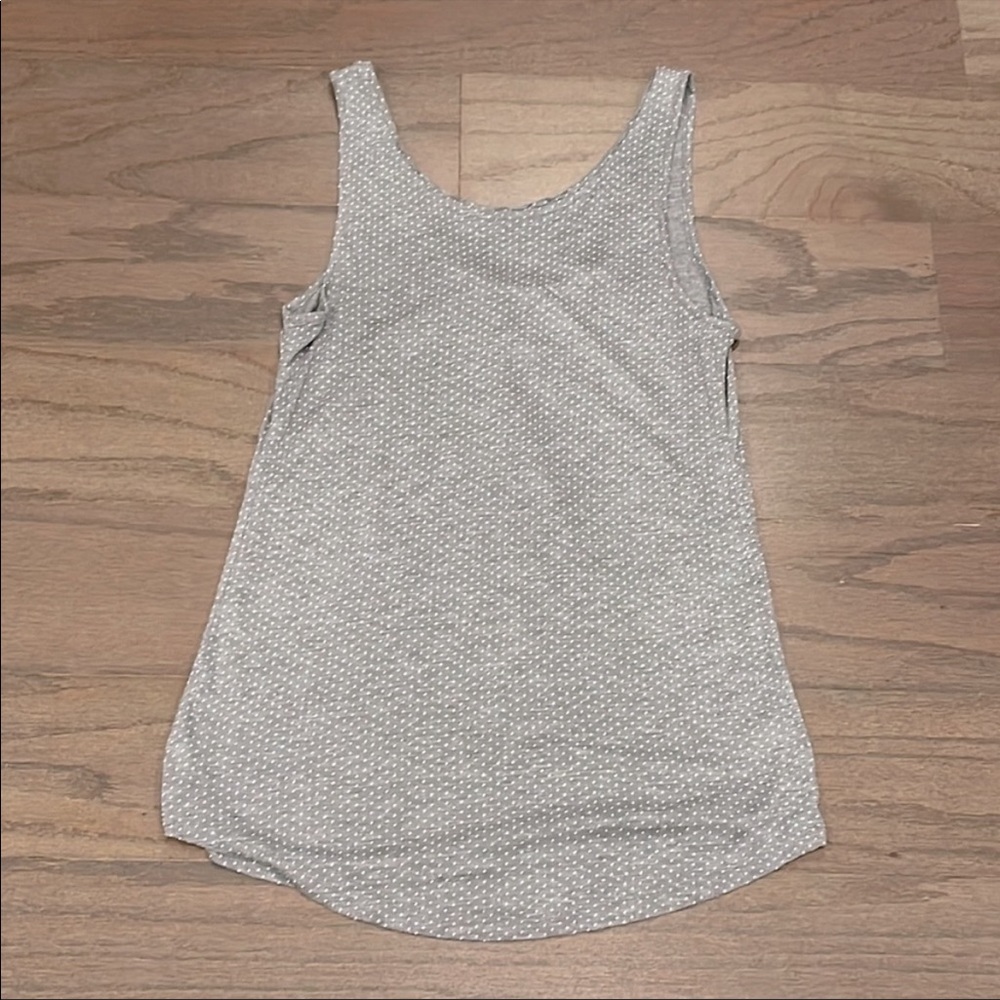 LOFT Grey and White Polka Dot Tank - Size XS - Picture 2 of 7